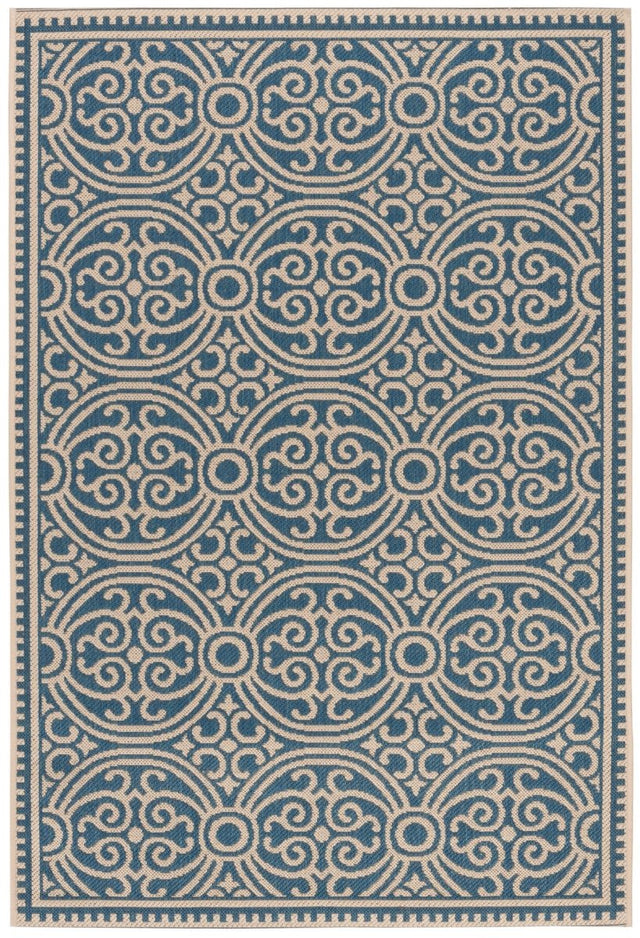 Safavieh Beach House Bhs134N Cream/Blue Rugs.
