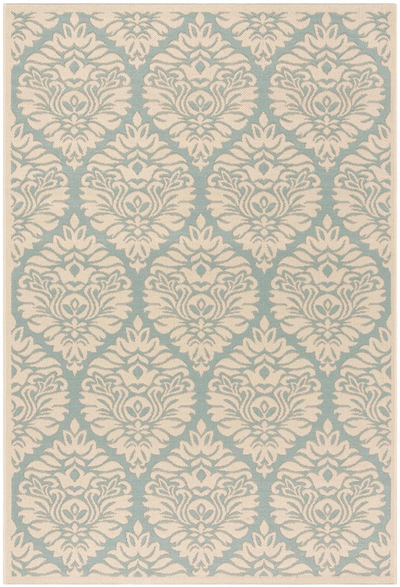Safavieh Beach House Bhs135K Aqua/Cream Rugs.
