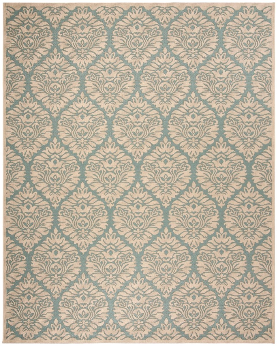 Safavieh Beach House Bhs135K Aqua/Cream Rugs.