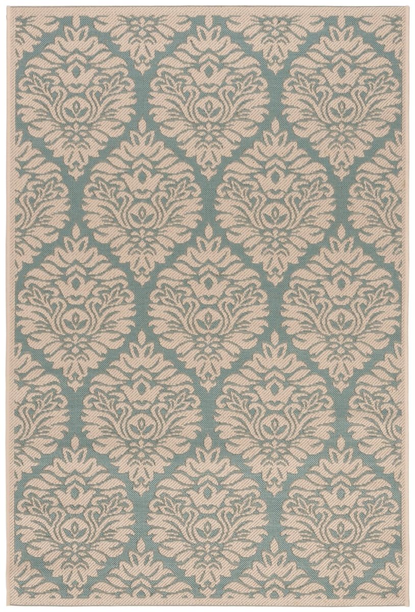 Safavieh Beach House Bhs135K Aqua/Cream Rugs.