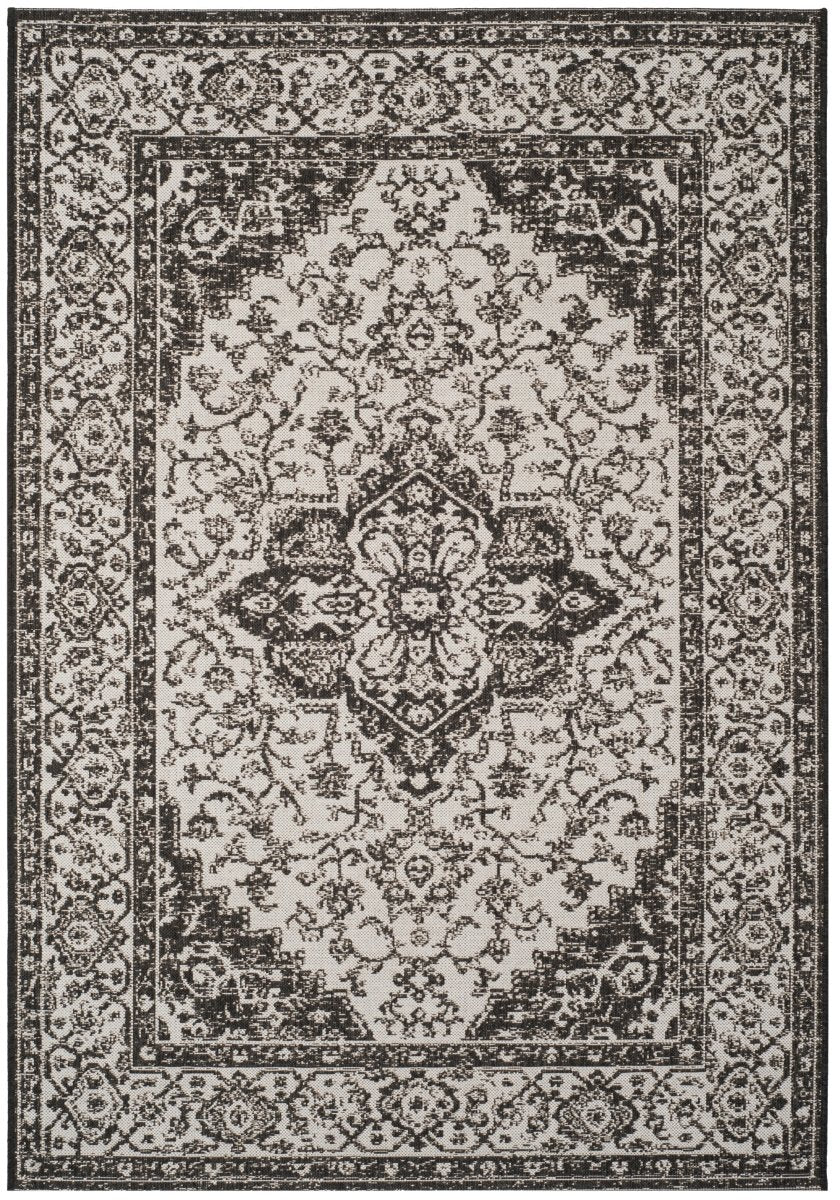 Safavieh Beach House Bhs137A Light Grey/Charcoal Rug.