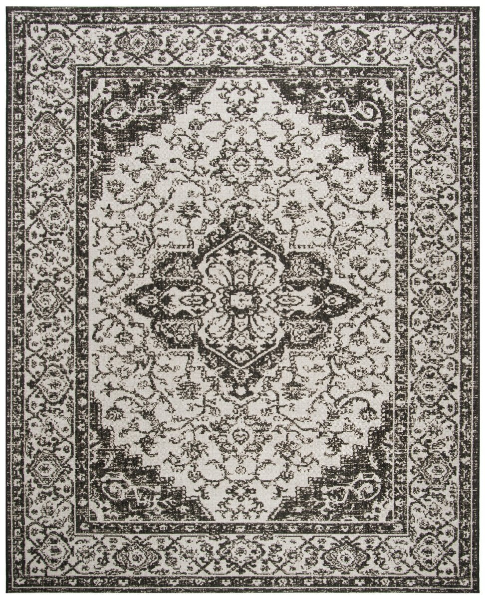 Safavieh Beach House Bhs137A Light Grey/Charcoal Rug.