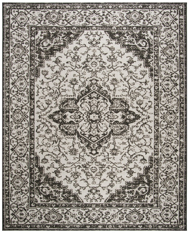 Safavieh Beach House Bhs137A Light Grey/Charcoal Rug.