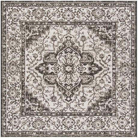 Safavieh Beach House Bhs137A Light Grey/Charcoal Rug.