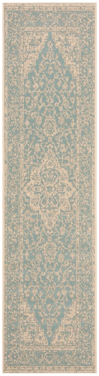 Safavieh Beach House Bhs137K Aqua/Cream Rugs.