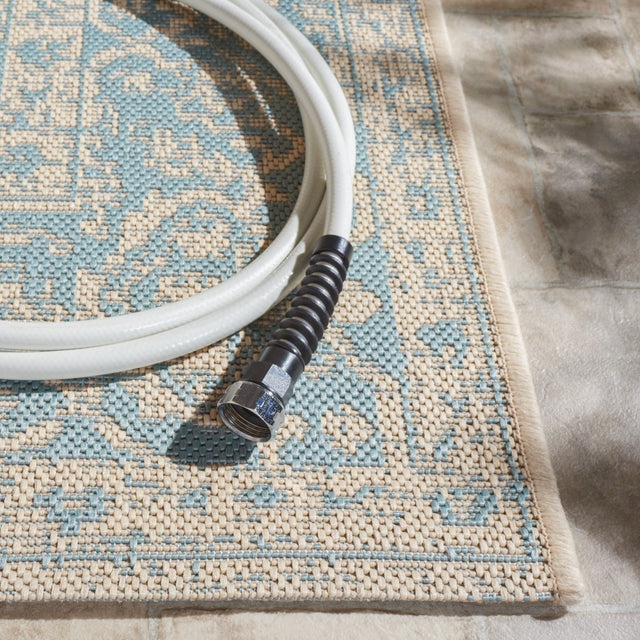 Safavieh Beach House Bhs137K Aqua/Cream Rugs.