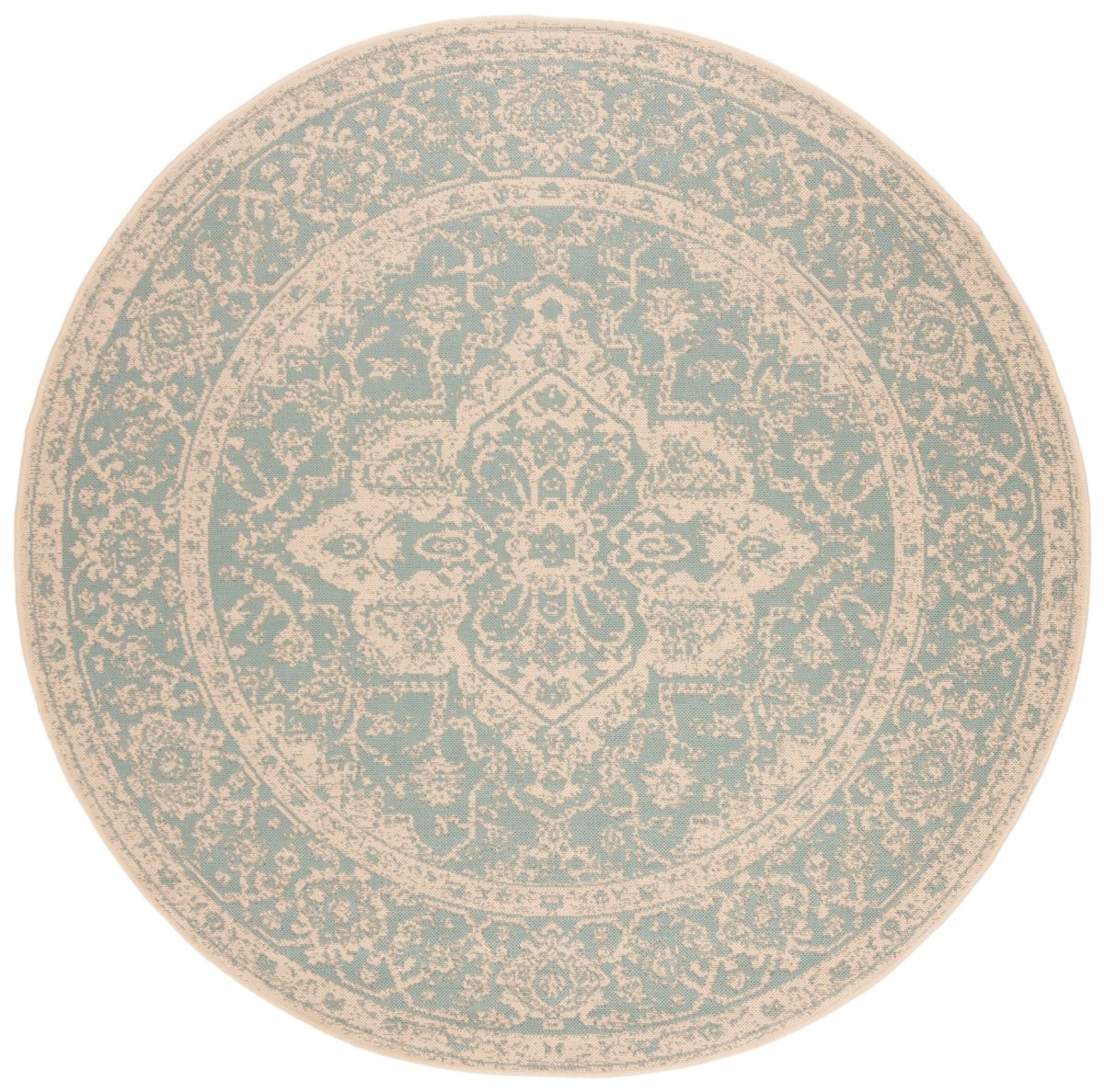 Safavieh Beach House Bhs137K Aqua/Cream Rugs.