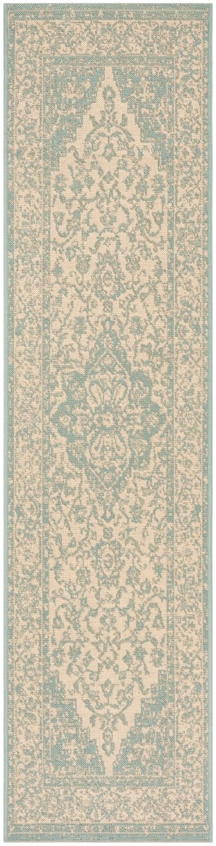 Safavieh Beach House Bhs137L Cream/Aqua Rugs.
