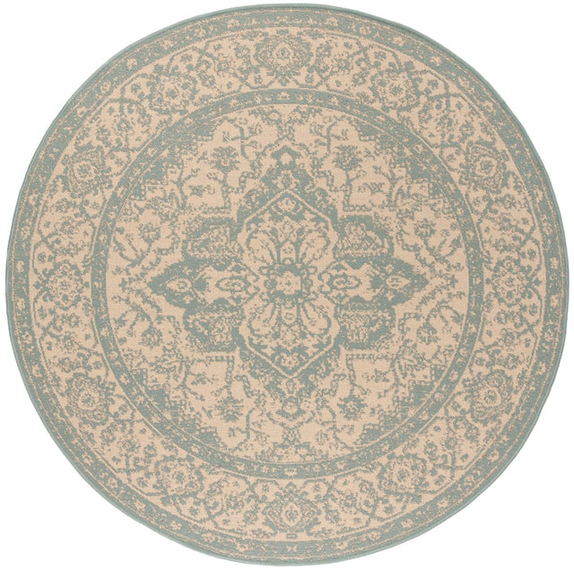 Safavieh Beach House Bhs137L Cream/Aqua Rugs.