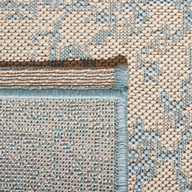 Safavieh Beach House Bhs137L Cream/Aqua Rugs.