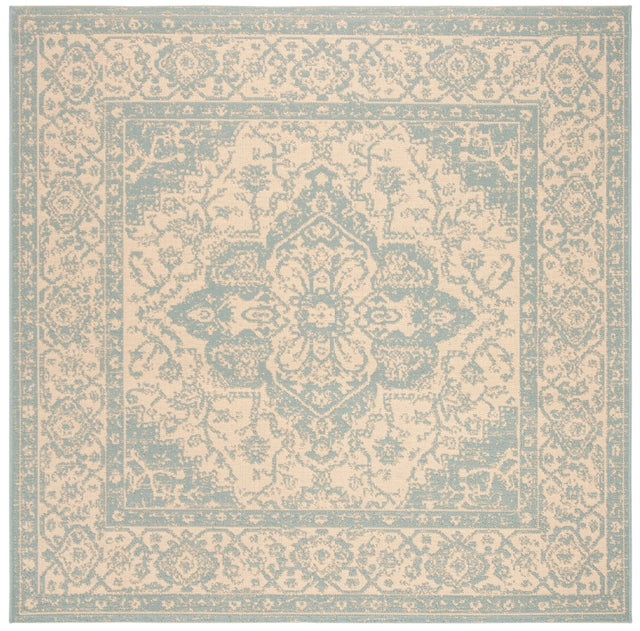 Safavieh Beach House Bhs137L Cream/Aqua Rugs.