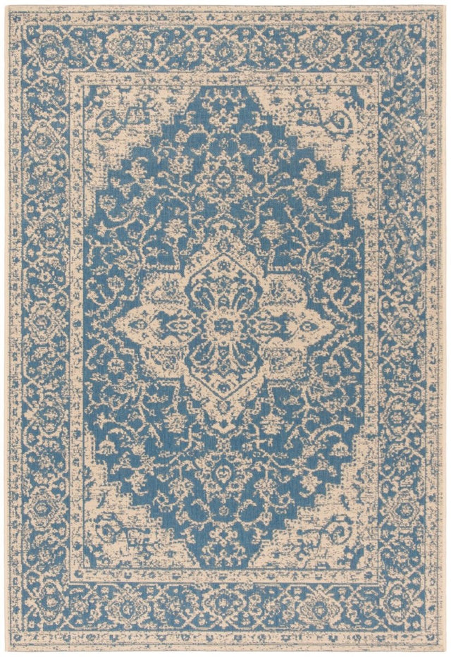 Safavieh Beach House Bhs137M Blue/Creme Rugs.