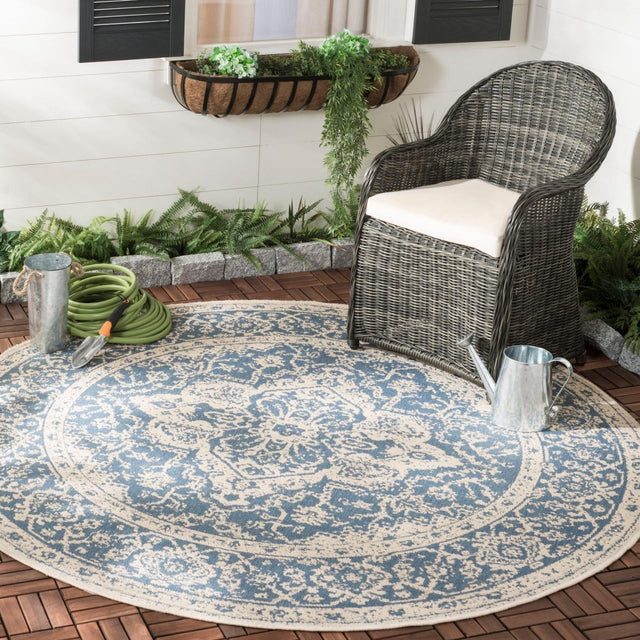 Safavieh Beach House Bhs137M Blue/Creme Rugs.
