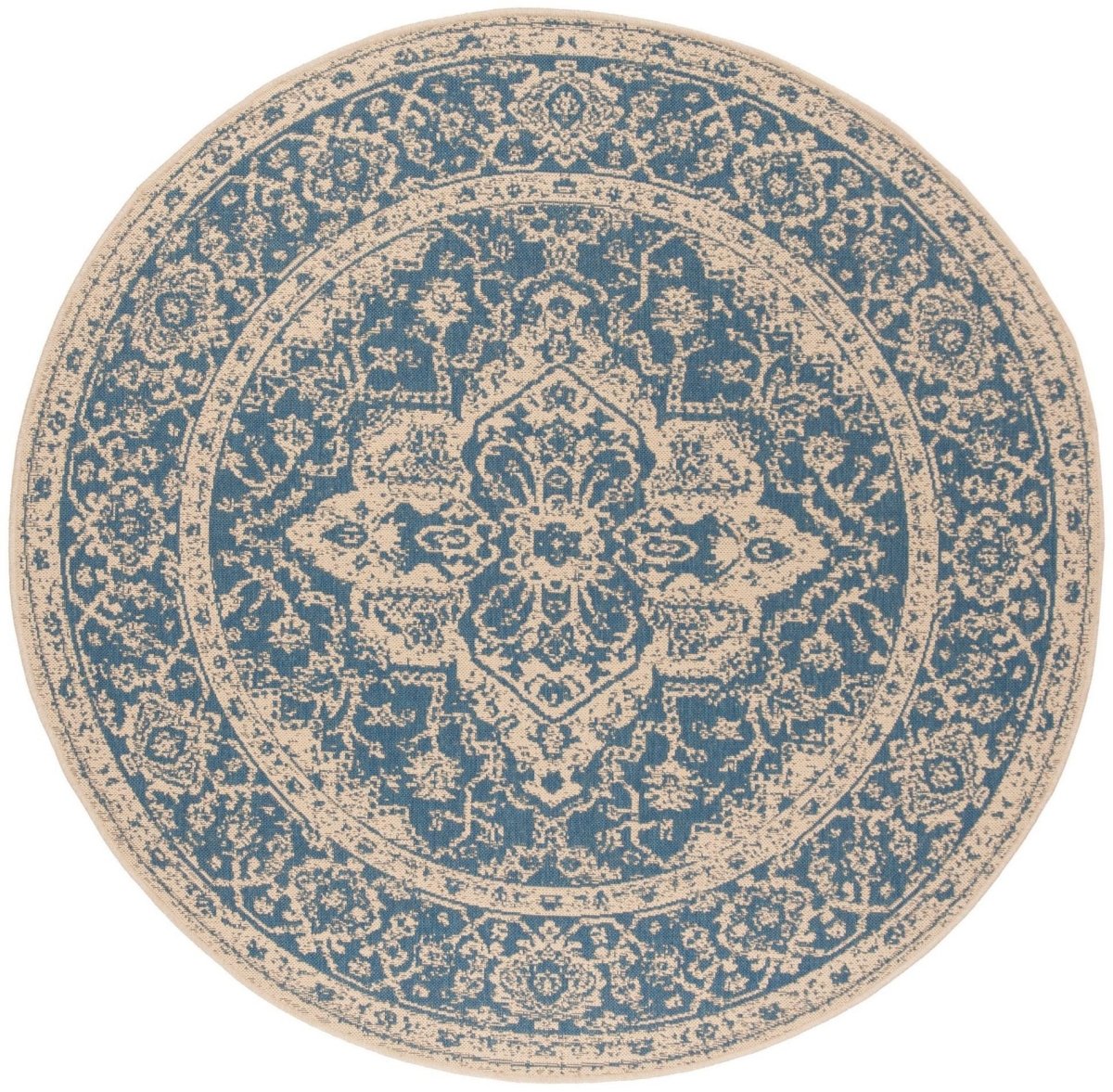 Safavieh Beach House Bhs137M Blue/Creme Rugs.