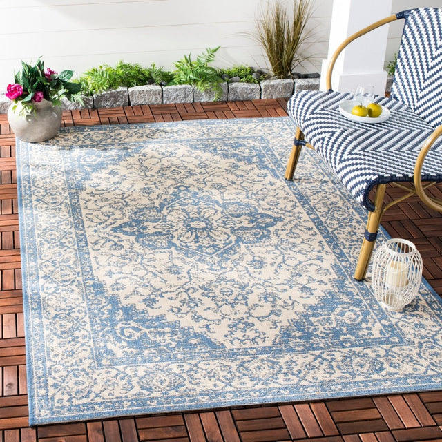 Safavieh Beach House Bhs137N Cream/Blue Rugs.