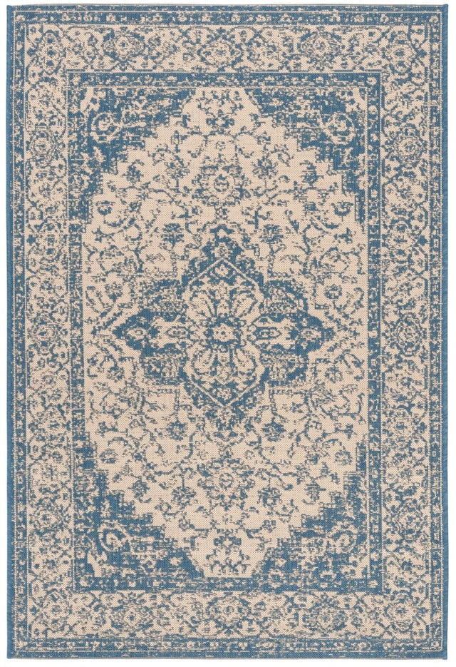 Safavieh Beach House Bhs137N Cream/Blue Rugs.