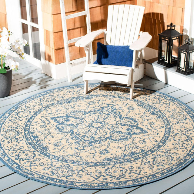 Safavieh Beach House Bhs137N Cream/Blue Rugs.