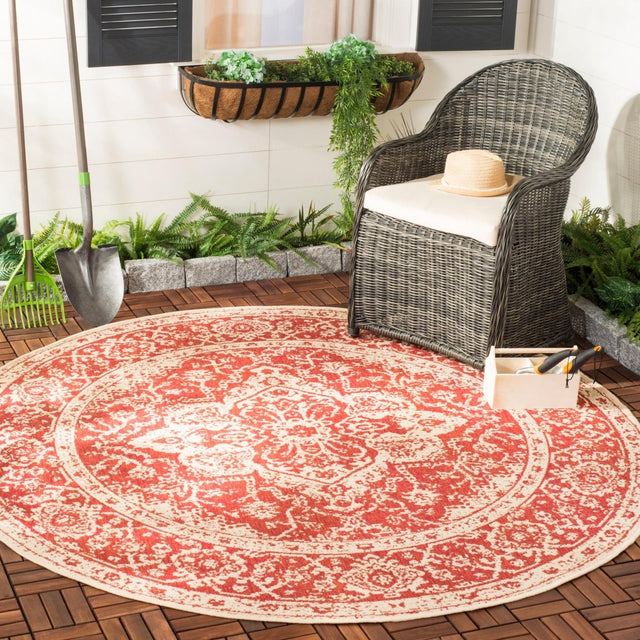 Safavieh Beach House Bhs137Q Red/Creme Rugs.