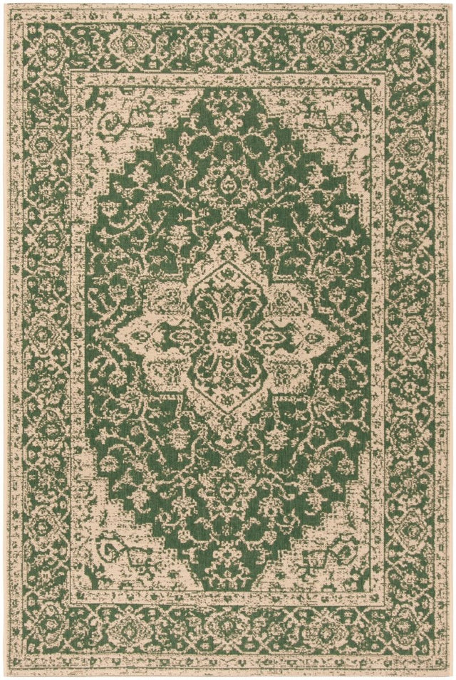Safavieh Beach House Bhs137Y Green/Creme Rugs.