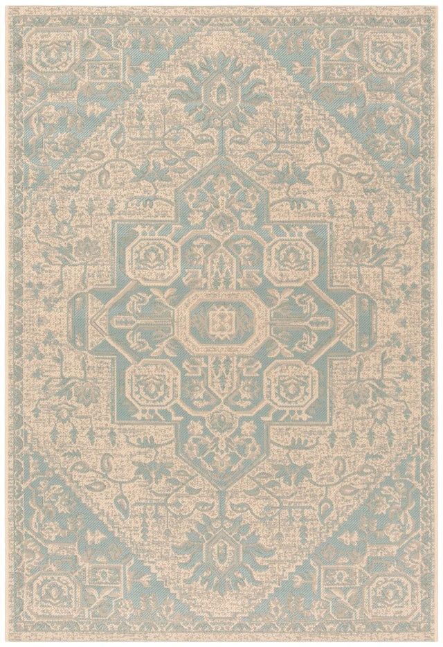 Safavieh Beach House Bhs138K Aqua/Cream Rugs.