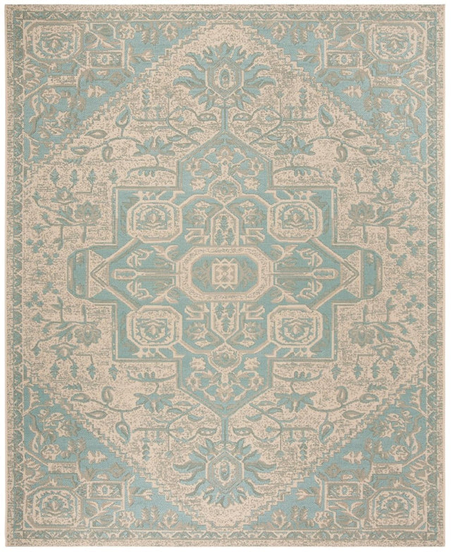 Safavieh Beach House Bhs138K Aqua/Cream Rugs.