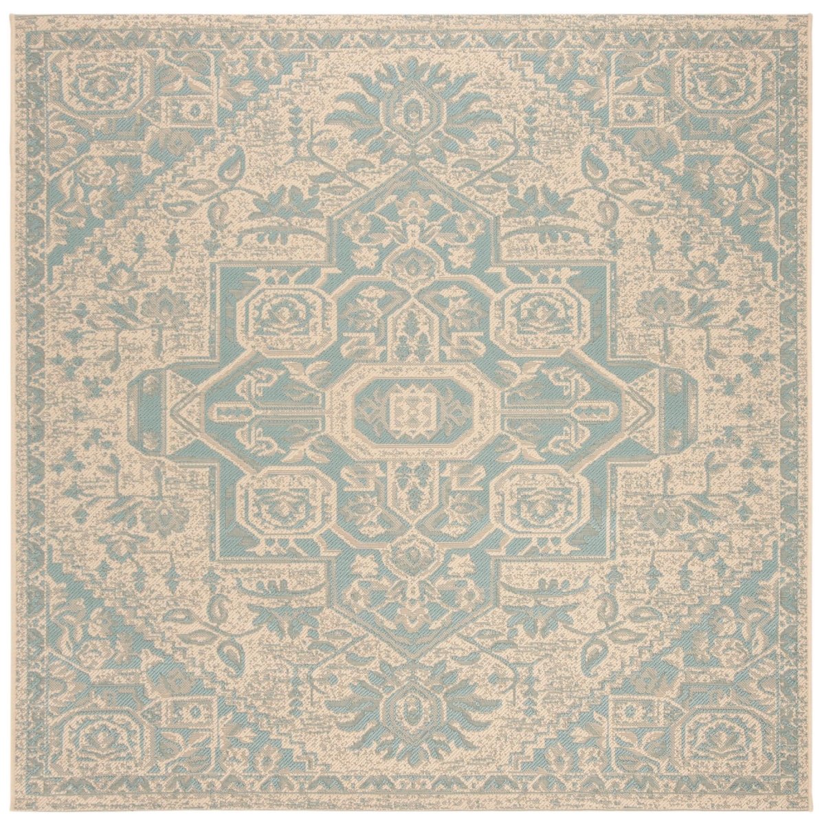 Safavieh Beach House Bhs138K Aqua/Cream Rugs.