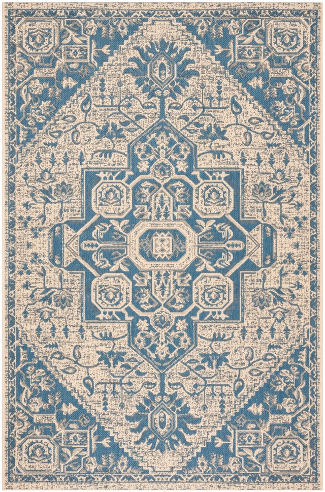 Safavieh Beach House Bhs138M Blue/Creme Rugs.