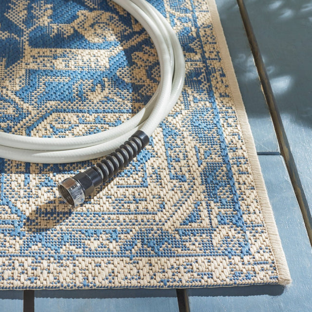 Safavieh Beach House Bhs138M Blue/Creme Rugs.