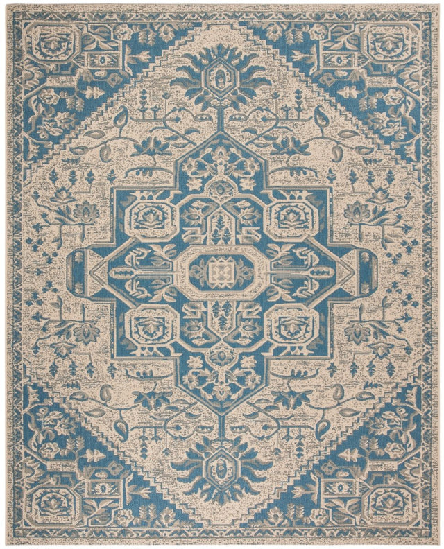 Safavieh Beach House Bhs138M Blue/Creme Rugs.