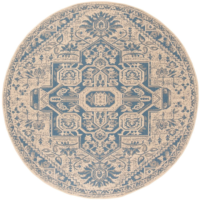 Safavieh Beach House Bhs138M Blue/Creme Rugs.