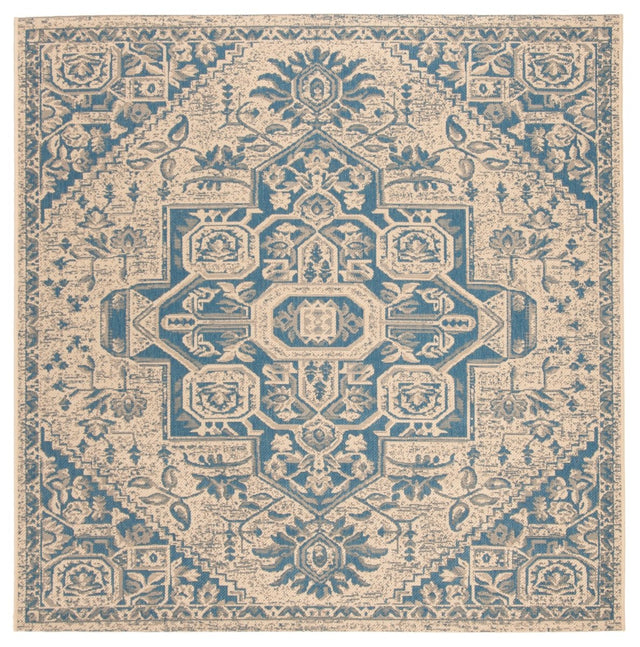 Safavieh Beach House Bhs138M Blue/Creme Rugs.