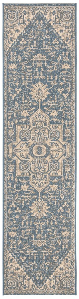 Safavieh Beach House Bhs138N Cream/Blue Rugs.
