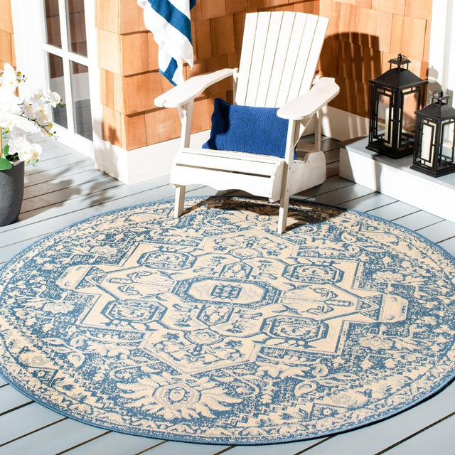 Safavieh Beach House Bhs138N Cream/Blue Rugs.