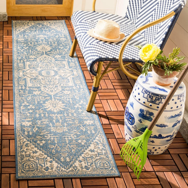Safavieh Beach House Bhs138N Cream/Blue Rugs.