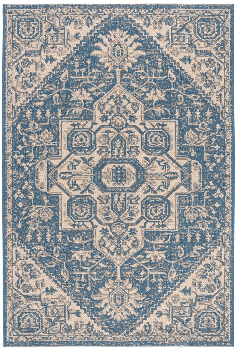 Safavieh Beach House Bhs138N Cream/Blue Rugs.