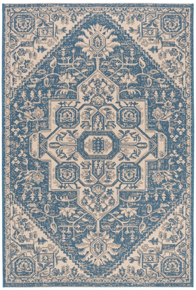 Safavieh Beach House Bhs138N Cream/Blue Rugs.