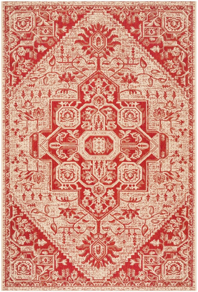 Safavieh Beach House Bhs138Q Red/Creme Rugs.