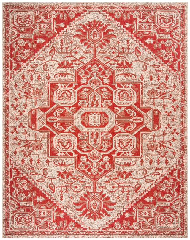 Safavieh Beach House Bhs138Q Red/Creme Rugs.