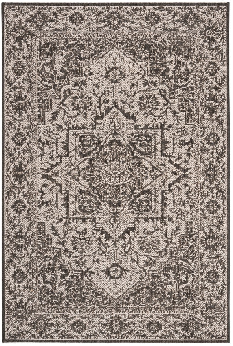 Safavieh Beach House Bhs139A Light Grey/Charcoal Rug.