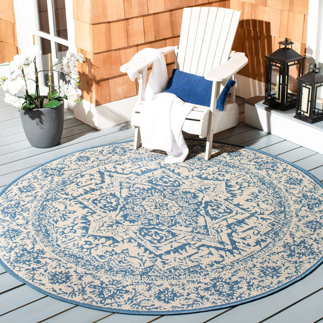 Safavieh Beach House Bhs139N Cream/Blue Rugs.