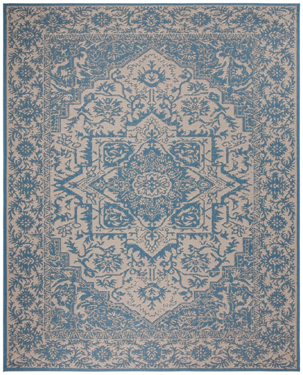Safavieh Beach House Bhs139N Cream/Blue Rugs.