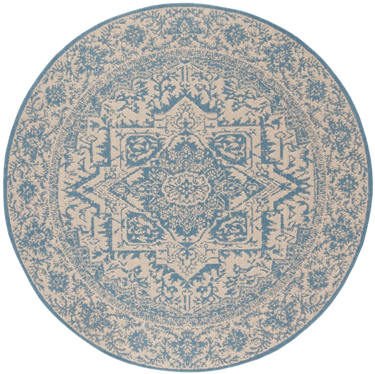 Safavieh Beach House Bhs139N Cream/Blue Rugs.