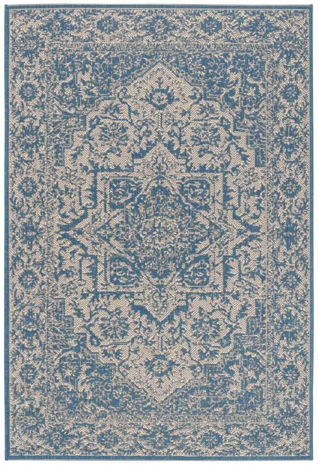 Safavieh Beach House Bhs139N Cream/Blue Rugs.