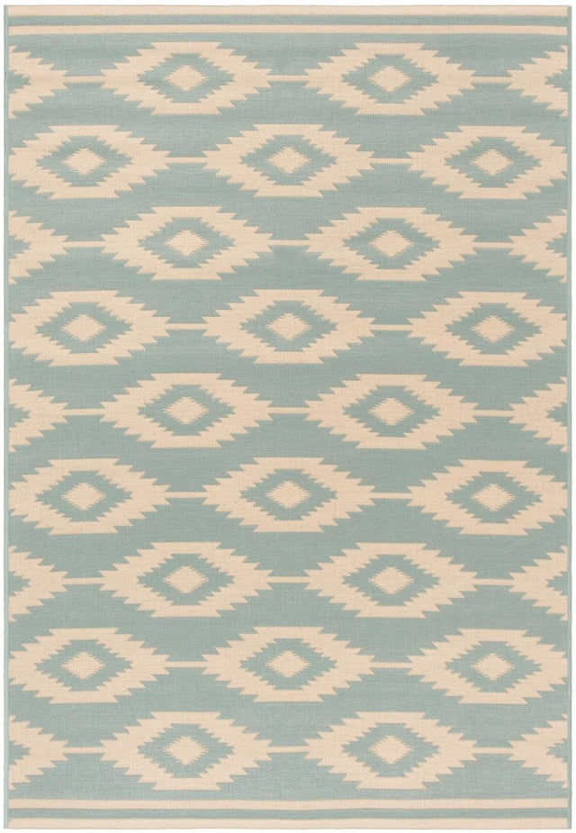 Safavieh Beach House Bhs171L Cream/Aqua Rugs.