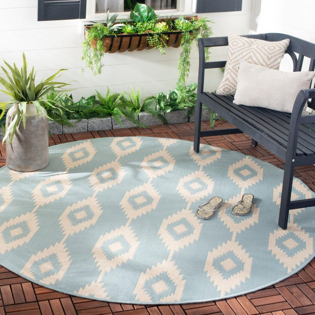 Safavieh Beach House Bhs171L Cream/Aqua Rugs.