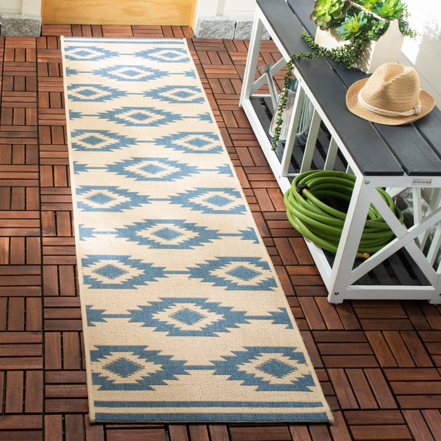 Safavieh Beach House Bhs171M Blue/Creme Rugs.