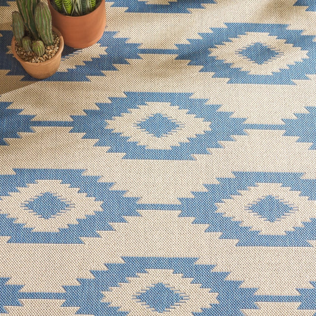 Safavieh Beach House Bhs171M Blue/Creme Rugs.