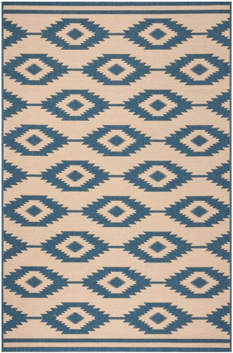 Safavieh Beach House Bhs171M Blue/Creme Rugs.