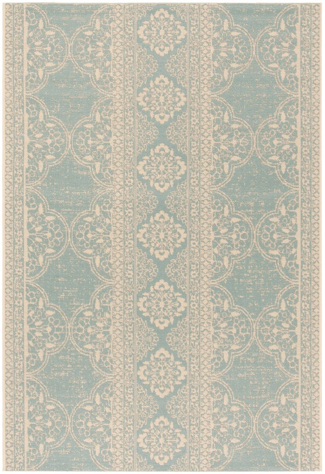 Safavieh Beach House Bhs174L Cream/Aqua Rugs.
