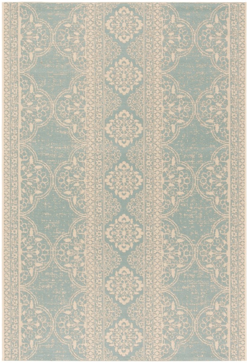 Safavieh Beach House Bhs174L Cream/Aqua Rugs.